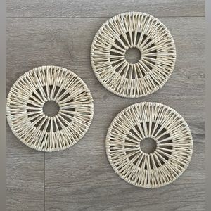 Set of 3 woven wall hanging decor
